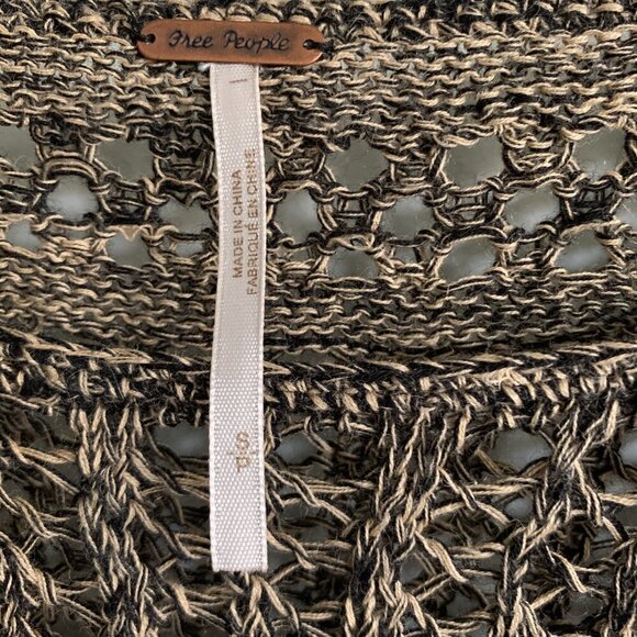 Free People Annabelle Crochet Pullover Top Beach Cover-up Sz S #136B - Picture 9 of 10